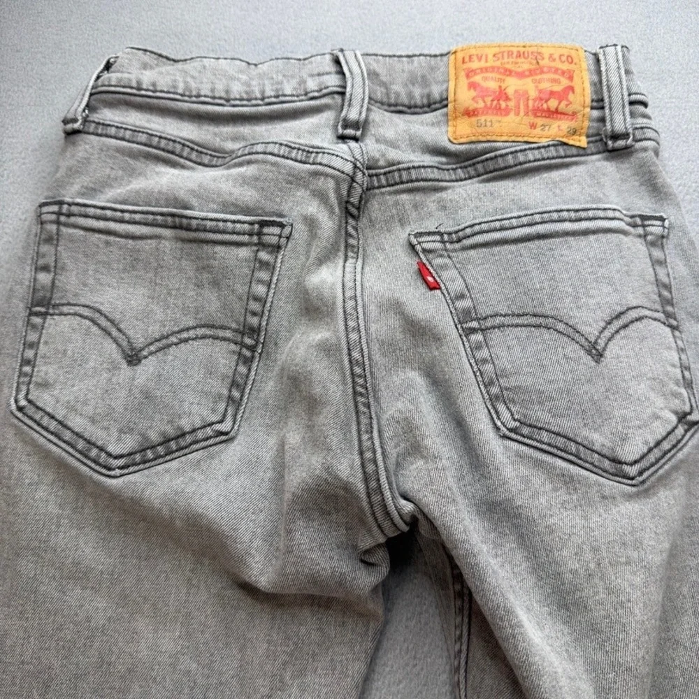 Levis 511 Slim Fit Jeans Mens 27x29 (FIT 25x27) Gray Denim Streetwear Classic
